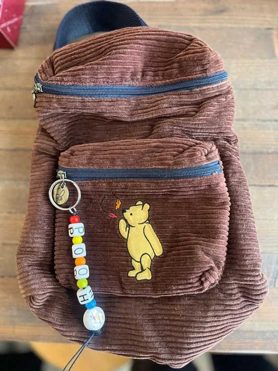 Vintage Disney Winnie the Pooh Corduroy Mini Backpack - Picture 1 of 5